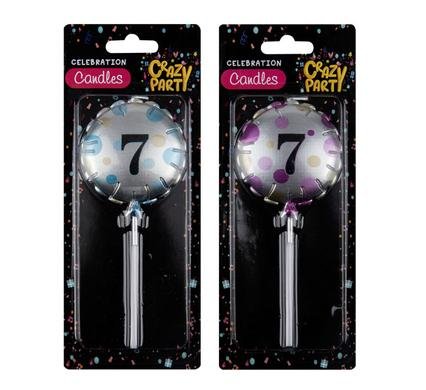 Candle birthday balloon round asstd-7