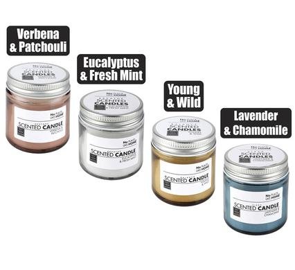 Candle in holder gls w/mtl lid revive