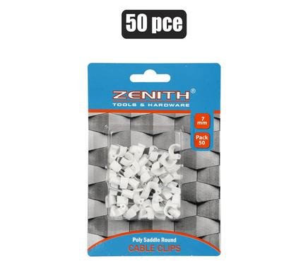 Cable-clips p/saddle rnd 7mm 50x zenith