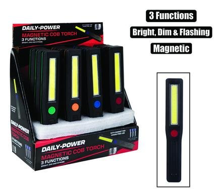Torch cob pl (3xaaa) with magnet