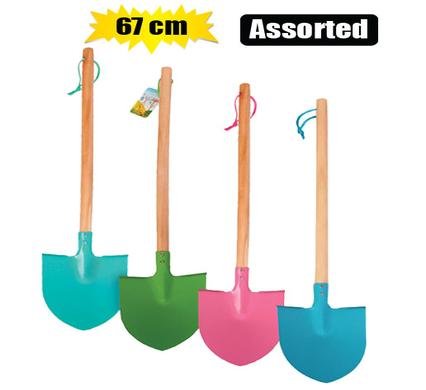 Garden kids curved spade 67cm asstd