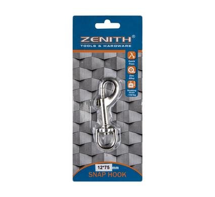 Snap-hook+swivel cp 12x 75mm