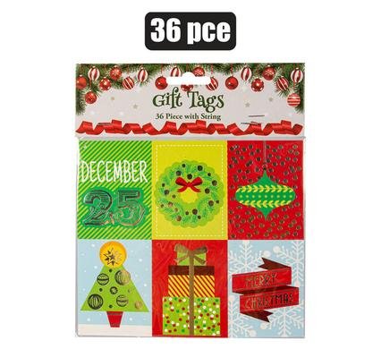 Xmas stationery gift tag 36pc