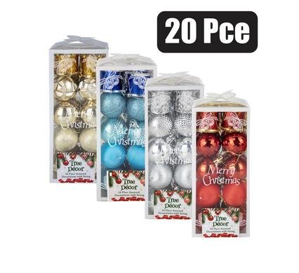 Xmas tree decor balls,gift 16pc asstd