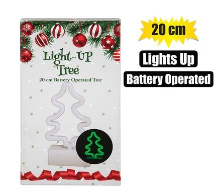 Xmas room decor light-up tree b/o 20cm
