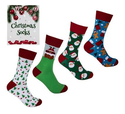 Xmas socks men asstd designs