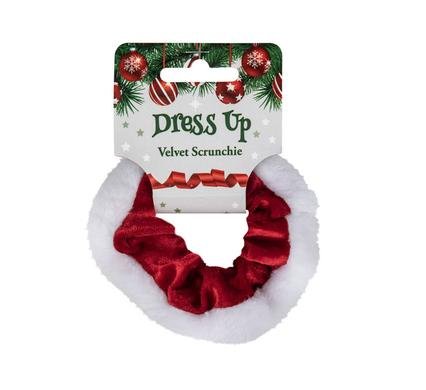 Xmas dress up scrunchie velvet