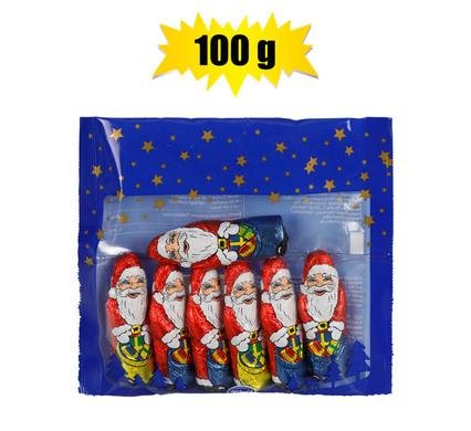 Xmas confec choc kl foil santa pk 100g t