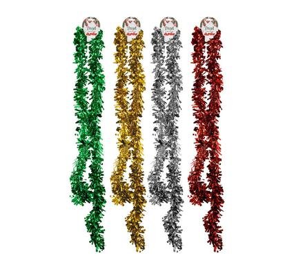 Xmas garland tinsel shiny 9cmx2m