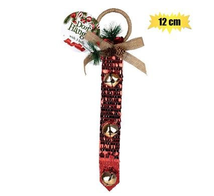 Xmas room door hanger w/3bells 45cm