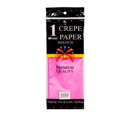 Paper crepe sheet pink 50x200cm