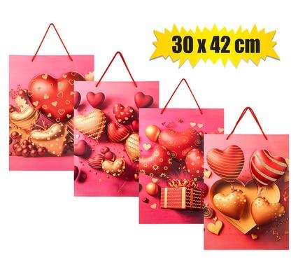 077-000270 Gift-bag paper jmb 30x42cm love