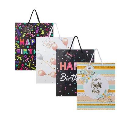 077-000301 Gift-bag paper lrg 25x32cm birthday
