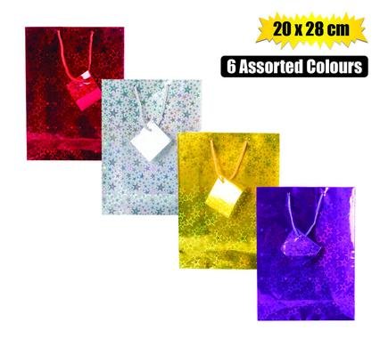 077-000315 Gift-bag metallic ppr med 20x28cm matt