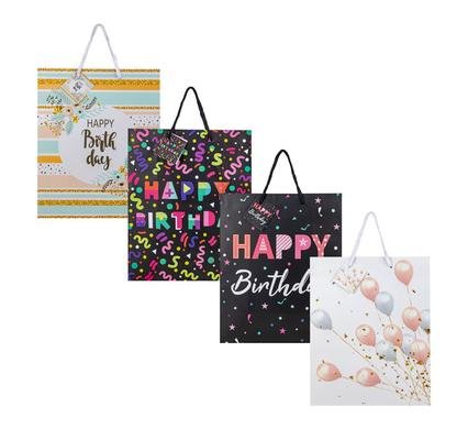 077-000319 Gift-bag paper med 18x23cm birthday