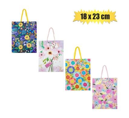 077-000322 Gift-bag paper med 18x23cm everyday flwr