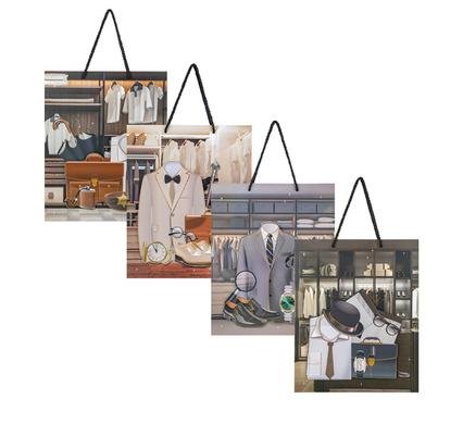 077-000350 Gift-bag paper lrg 26x32cm male 3d