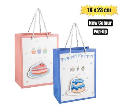 077-000373 Gift-bag paper med 18x23cm pop-up