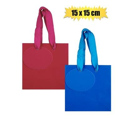 Gift-bag solid color square 15x15cm