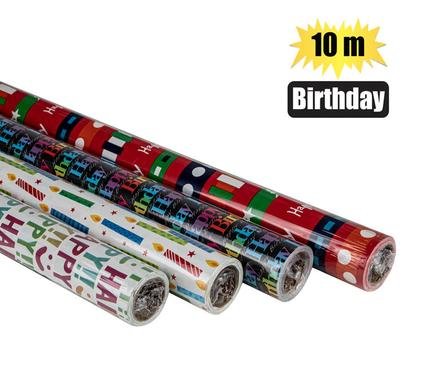 Gift-wrap 700mmx10m birthday