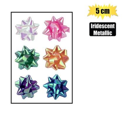 Gift-bow iridescent metallic 5cm