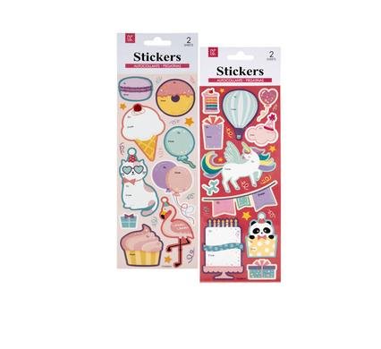 Gift-tag sticker glitter child asstd