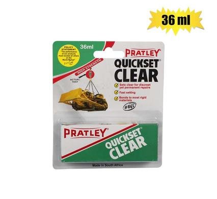 Pratley quickset glue clear 36ml-pack