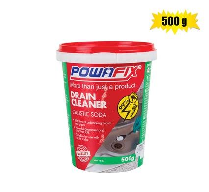 Powafix drain cleaner caustic soda 500g