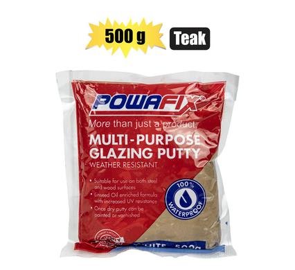 Powafix putty multi-purpose teak 500g