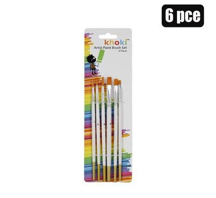 Art+craft paint brushes artist 6pce prof