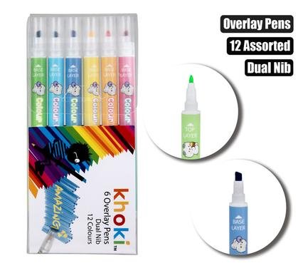 Art+craft col laying 6pc/12 col dual tip