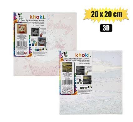 Art+craft paint-by-numbers 3d 20x20cm