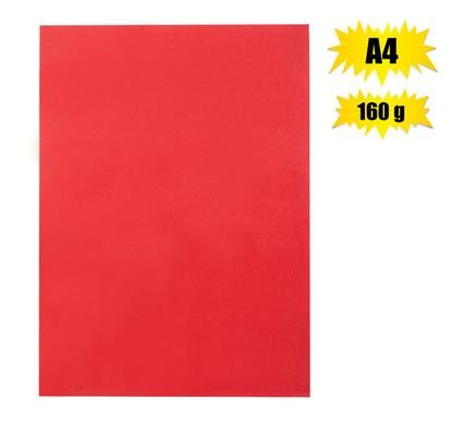 Art+craft board A4 160g sheet red br