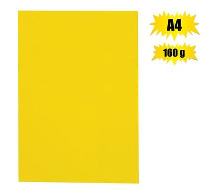 Art+craft board A4 160g sheet yellow br
