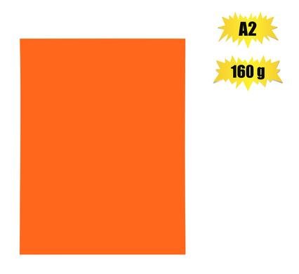 Art+craft board A2 160g sheet orange br