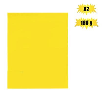 Art+craft board A2 160g sheet yellow br