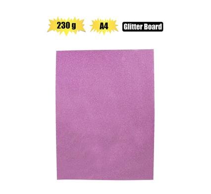 Art+craft A4 glitter board 230gsm pink