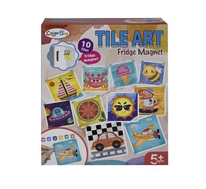 Art+craft paint ceramic tile magnets