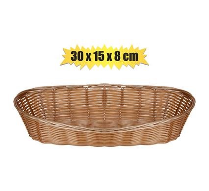 Woven plastic basket 30x15x8cm