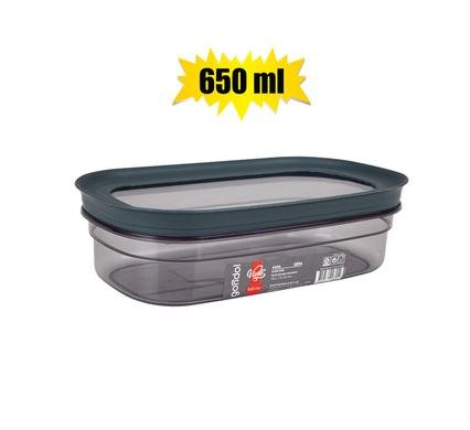 Cannister vinto oval 650ml smoke color