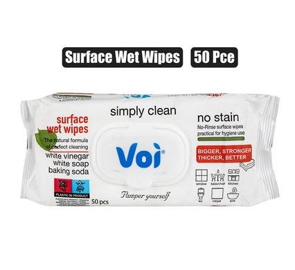Voi wet-wipes 50pc surface cleaner