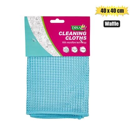 Cloth microfibre 40x40cm 1pc waffel