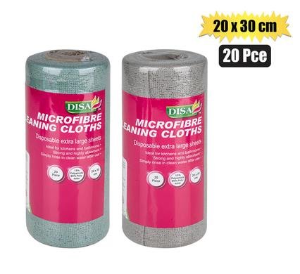Cloth microfibre roll 20x30cm 20pc