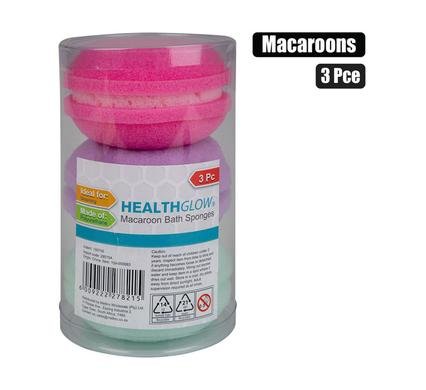 Bath sponge macaroons 3pc
