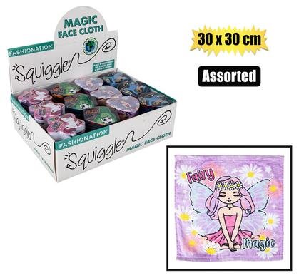 Face cloth kids magic 30x30cm assorted