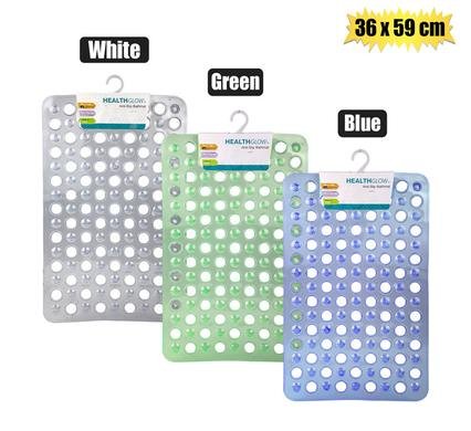 Bathmat silicone asstd colours 36x59cm
