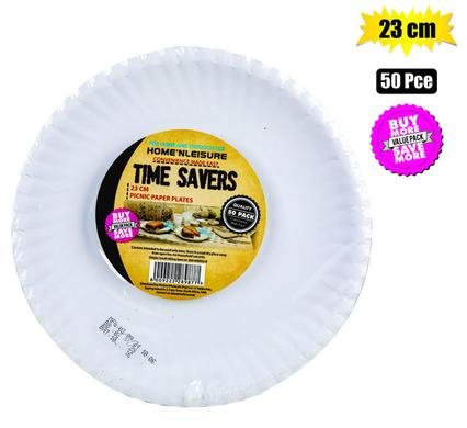 Picnic plates paper 23cm 50pce