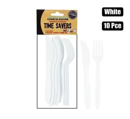 Cutlery pl 10pce set (5xknives+5xforks)
