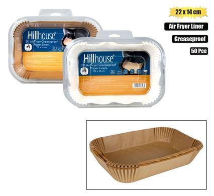 Air fryer liners 22x14x4cm rect 50pc