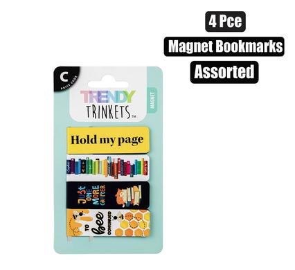 204-000031 Magnet bookmark assorted 4pc